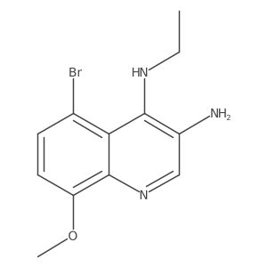 5-bromo-N4-ethyl-8-methoxyquinoline-3,4-diamine结构式