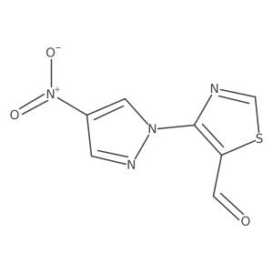 4-(4-nitro-1H-pyrazol-1-yl)-1,3-thiazole-5-carbaldehyde结构式