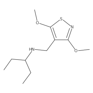 [(Dimethoxy-1,2-thiazol-4-yl)methyl](pentan-3-yl)amine结构式