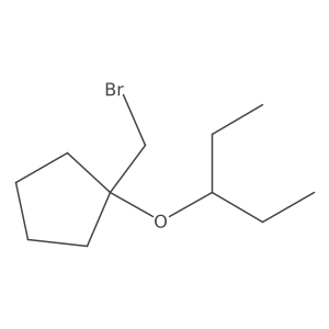 1-(Bromomethyl)-1-(pentan-3-yloxy)cyclopentane Structure