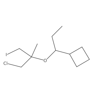 {1-[(1-Chloro-3-iodo-2-methylpropan-2-yl)oxy]propyl}cyclobutane结构式