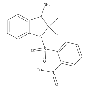 2,2-dimethyl-1-(2-nitrobenzenesulfonyl)-2,3-dihydro-1H-indol-3-amine Structure
