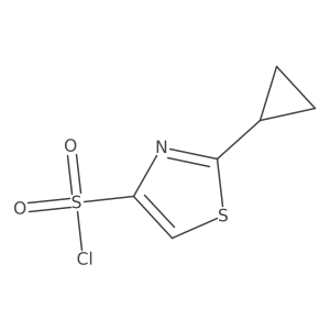 2-Cyclopropyl-1,3-thiazole-4-sulfonylchloride Structure