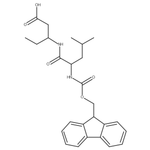 (3S)-3-[(2S)-2-({[(9H-fluoren-9-yl)methoxy]carbonyl}amino)-4-methylpentanamido]pentanoic acid结构式