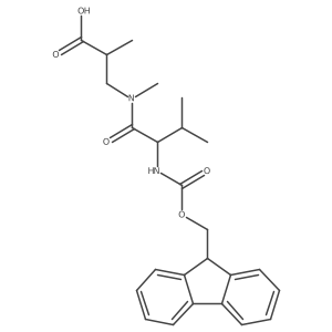 3-[(2R)-2-({[(9H-fluoren-9-yl)methoxy]carbonyl}amino)-N,3-dimethylbutanamido]-2-methylpropanoic acid Structure