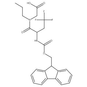2-[2-({[(9H-fluoren-9-yl)methoxy]carbonyl}amino)-4,4,4-trifluoro-N-propylbutanamido]acetic acid Structure