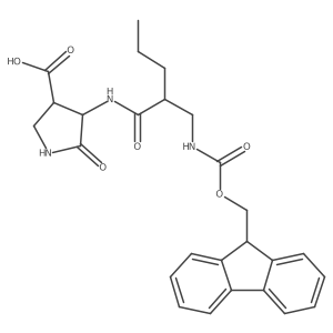 4-{2-[({[(9H-fluoren-9-yl)methoxy]carbonyl}amino)methyl]pentanamido}-5-oxopyrrolidine-3-carboxylic acid Structure