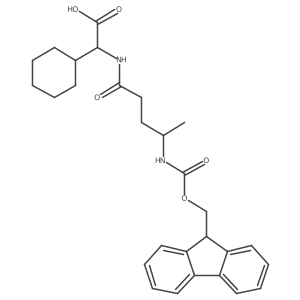 2-cyclohexyl-2-[4-({[(9H-fluoren-9-yl)methoxy]carbonyl}amino)pentanamido]acetic acid结构式