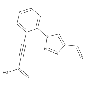 3-[2-(4-formyl-1H-1,2,3-triazol-1-yl)phenyl]prop-2-ynoic acid Structure