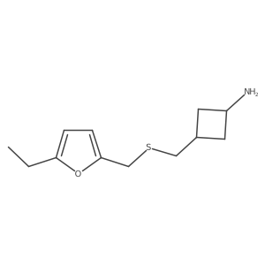 3-({[(5-Ethylfuran-2-yl)methyl]sulfanyl}methyl)cyclobutan-1-amine结构式