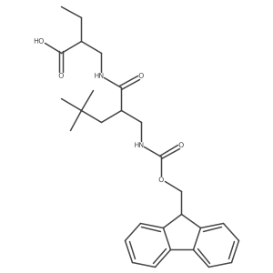 2-({2-[({[(9H-fluoren-9-yl)methoxy]carbonyl}amino)methyl]-4,4-dimethylpentanamido}methyl)butanoic acid结构式