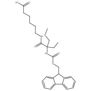 6-[2-({[(9H-fluoren-9-yl)methoxy]carbonyl}amino)-2-(methoxymethyl)butanamido]hexanoic acid结构式