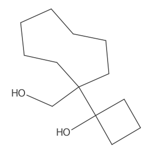 1-[1-(Hydroxymethyl)cyclooctyl]cyclobutan-1-ol结构式