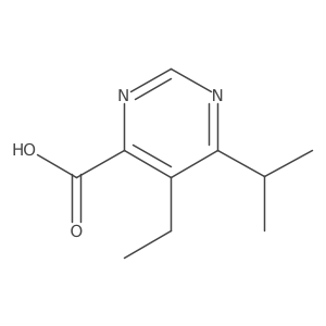 5-Ethyl-6-(propan-2-yl)pyrimidine-4-carboxylic acid结构式