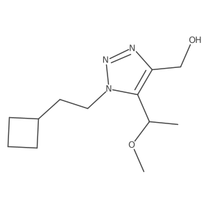 [1-(2-cyclobutylethyl)-5-(1-methoxyethyl)-1H-1,2,3-triazol-4-yl]methanol结构式