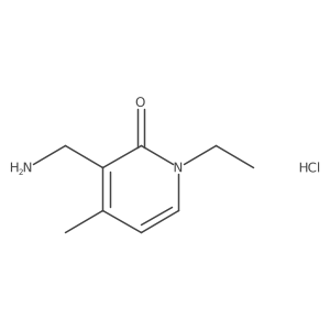 3-(Aminomethyl)-1-ethyl-4-methylpyridin-2(1H)-one hcl Structure