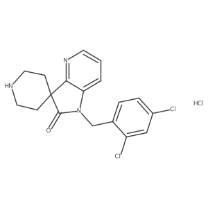 1'-(2,4-Dichlorobenzyl)spiro[piperidine-4,3'-pyrrolo[3,2-b]pyridin]-2'(1'H)-one hydrochloride Structure