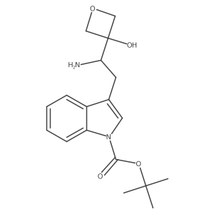 tert-Butyl (R)-3-(2-amino-2-(3-hydroxyoxetan-3-yl)ethyl)-1H-indole-1-carboxylate结构式