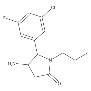 4-Amino-5-(3-chloro-5-fluorophenyl)-1-propylpyrrolidin-2-one结构式