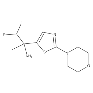 1,1-Difluoro-2-[2-(morpholin-4-yl)-1,3-thiazol-5-yl]propan-2-amine结构式
