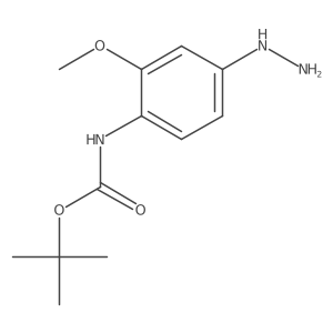 tert-butyl N-(4-hydrazinyl-2-methoxyphenyl)carbamate结构式