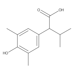 2-(4-Hydroxy-3,5-dimethylphenyl)-3-methylbutanoic acid结构式