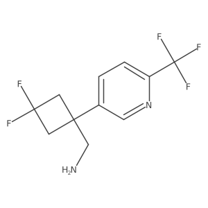{3,3-Difluoro-1-[6-(trifluoromethyl)pyridin-3-yl]cyclobutyl}methanamine结构式