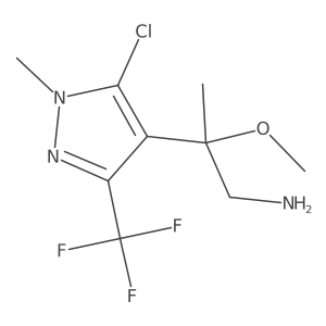 2-[5-chloro-1-methyl-3-(trifluoromethyl)-1H-pyrazol-4-yl]-2-methoxypropan-1-amine Structure