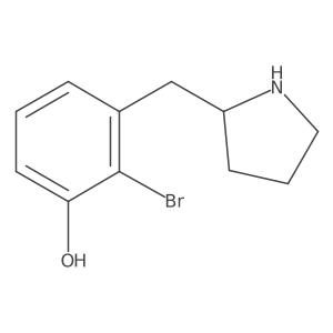 2-Bromo-3-[(pyrrolidin-2-yl)methyl]phenol结构式