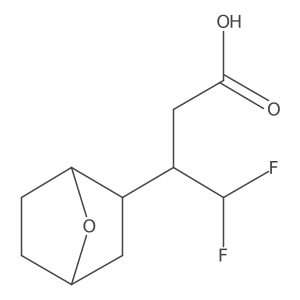4,4-Difluoro-3-{7-oxabicyclo[2.2.1]heptan-2-yl}butanoic acid Structure