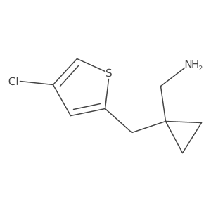 {1-[(4-Chlorothiophen-2-yl)methyl]cyclopropyl}methanamine结构式