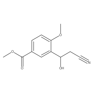 Methyl 3-(2-cyano-1-hydroxyethyl)-4-methoxybenzoate结构式
