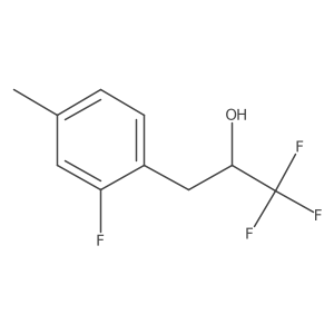 1,1,1-Trifluoro-3-(2-fluoro-4-methylphenyl)propan-2-ol结构式