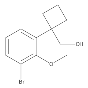 [1-(3-Bromo-2-methoxyphenyl)cyclobutyl]methanol Structure