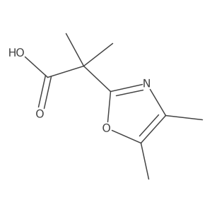 2-(Dimethyl-1,3-oxazol-2-yl)-2-methylpropanoic acid Structure