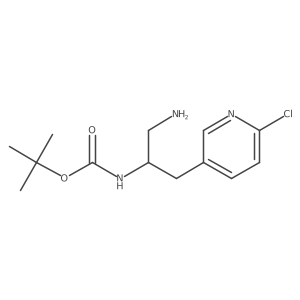 tert-butyl N-[1-amino-3-(6-chloropyridin-3-yl)propan-2-yl]carbamate Structure