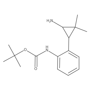 tert-butyl N-[2-(3-amino-2,2-dimethylcyclopropyl)phenyl]carbamate结构式