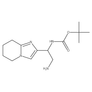 tert-butyl N-(2-amino-1-{5H,6H,7H,8H-imidazo[1,2-a]pyridin-2-yl}ethyl)carbamate结构式