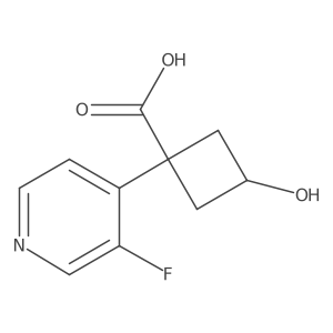 1-(3-Fluoropyridin-4-yl)-3-hydroxycyclobutane-1-carboxylic acid Structure