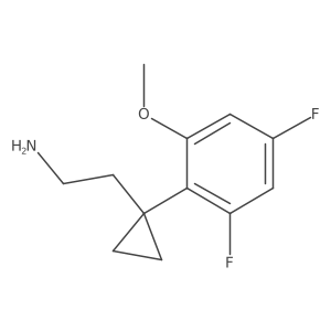 2-[1-(2,4-Difluoro-6-methoxyphenyl)cyclopropyl]ethan-1-amine结构式