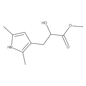 methyl 3-(2,5-dimethyl-1H-pyrrol-3-yl)-2-hydroxypropanoate结构式