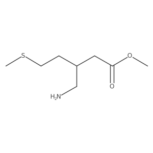 Methyl 3-(aminomethyl)-5-(methylsulfanyl)pentanoate结构式