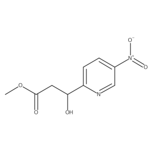 Methyl 3-hydroxy-3-(5-nitropyridin-2-yl)propanoate结构式