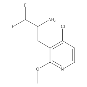 3-(4-Chloro-2-methoxypyridin-3-yl)-1,1-difluoropropan-2-amine结构式
