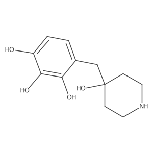 4-[(4-Hydroxypiperidin-4-yl)methyl]benzene-1,2,3-triol结构式