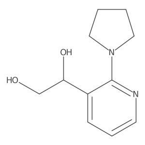 1-[2-(Pyrrolidin-1-yl)pyridin-3-yl]ethane-1,2-diol结构式