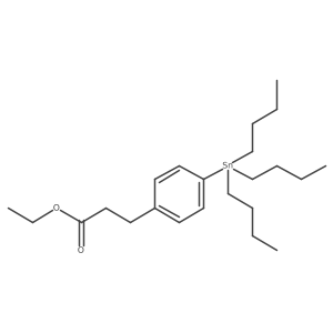Ethyl 4-(tributylstannyl)benzenepropanoate Structure