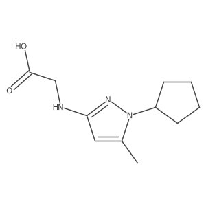 2-[(1-Cyclopentyl-5-methylpyrazol-3-yl)amino]acetic acid Structure