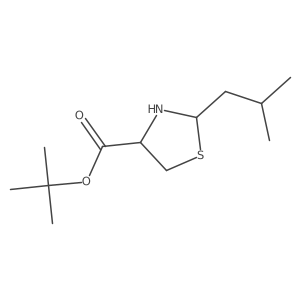 Tert-butyl 2-(2-methylpropyl)-1,3-thiazolidine-4-carboxylate Structure