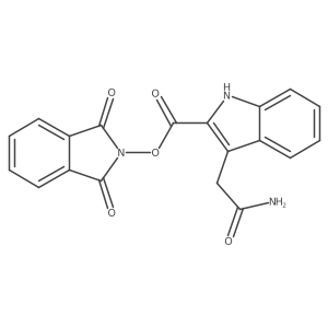 1,3-dioxo-2,3-dihydro-1H-isoindol-2-yl 3-(carbamoylmethyl)-1H-indole-2-carboxylate Structure
